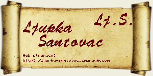 Ljupka Santovac vizit kartica